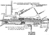 Sketch map of Old Paeroa Railway Station.